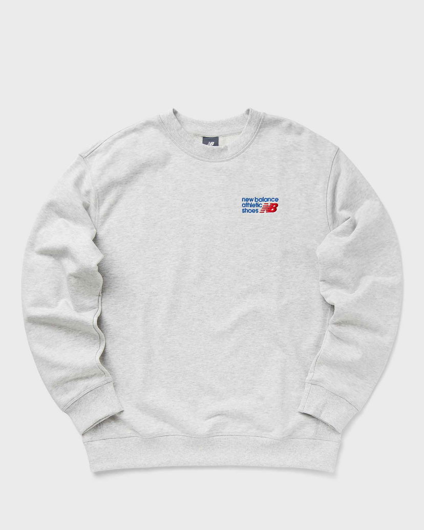 Тениска New Balance Athletics Premium Logo Crew men Sweatshirts grey in size:XXL Сиво | MT41547-AHH