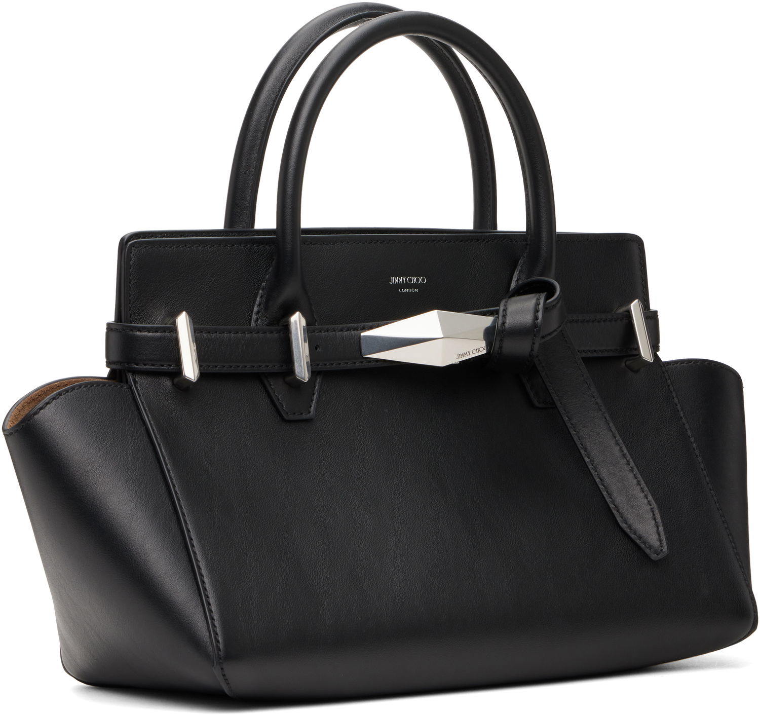 Дамска чанта Jimmy Choo Jimmy Choo Diamond Belted Top Handle Bag Черно | DIAMOND BELTED TH/S, 1