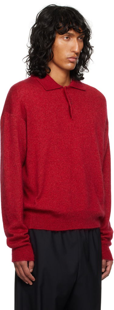Пуловер The Row Gere Knit Polo Sweater Червено | 625-Y872, 1