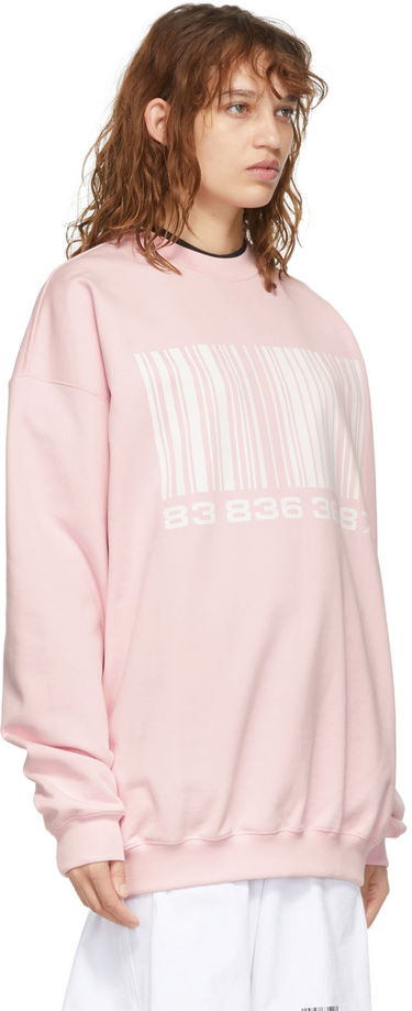 Суитчър VETEMENTS VTMNTS Big Barcode Sweatshirt Розово | VL12TR100P, 1