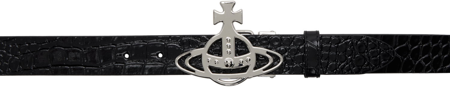 Колани Vivienne Westwood Vivienne Westwood Line Orb Buckle Belt Черно | 82010071U-L0098-, 0