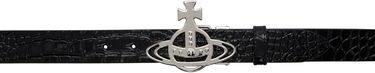 Колани Vivienne Westwood Vivienne Westwood Line Orb Buckle Belt Черно | 82010071U-L0098-, 0
