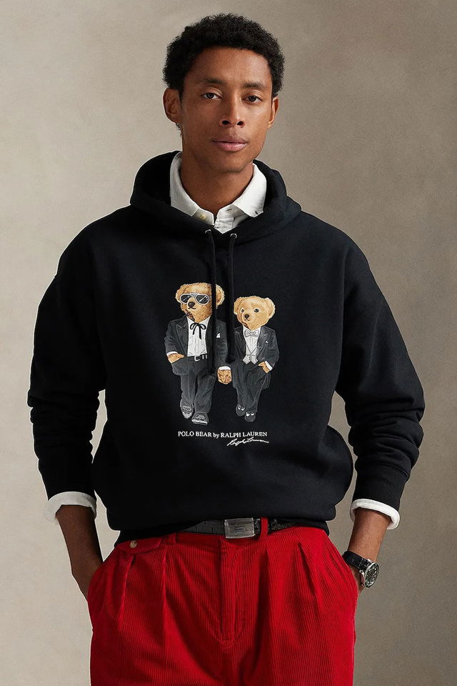 Polo Bear Printed Hooded Sweatshirt