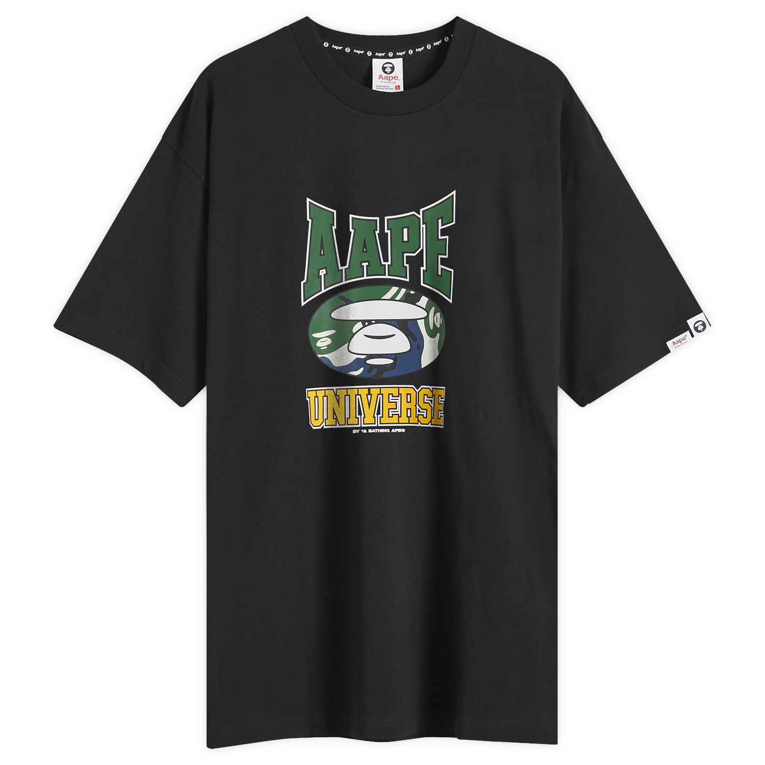 Тениска AAPE by A Bathing Ape AAPE Universe Hockey T-Shirt, Size Large Черно | AAPTEM1547XXNBKX, 1