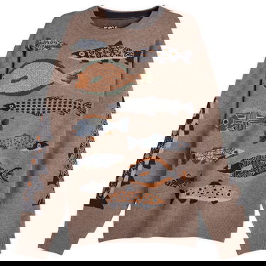 Пуловер KAVU Highline Knitted Jumper with Fish Print Кафяво | 5134-2662, 1