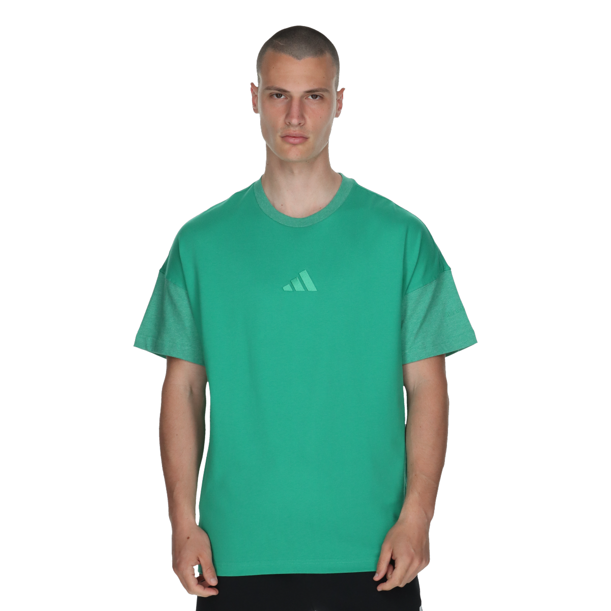 Тениска adidas Originals All Season T-Shirt with Textured Sleeves Зелено | JJ3676, 0