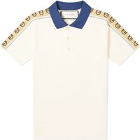 Поло тениска Gucci Taped Logo Polo Bone Бежово | 598949-XJB0Q-9247, 1