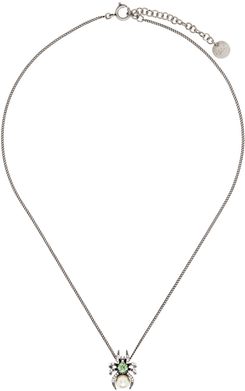 Колие Marni Silver Spider Necklace Металик | COMV0495A0 P6525