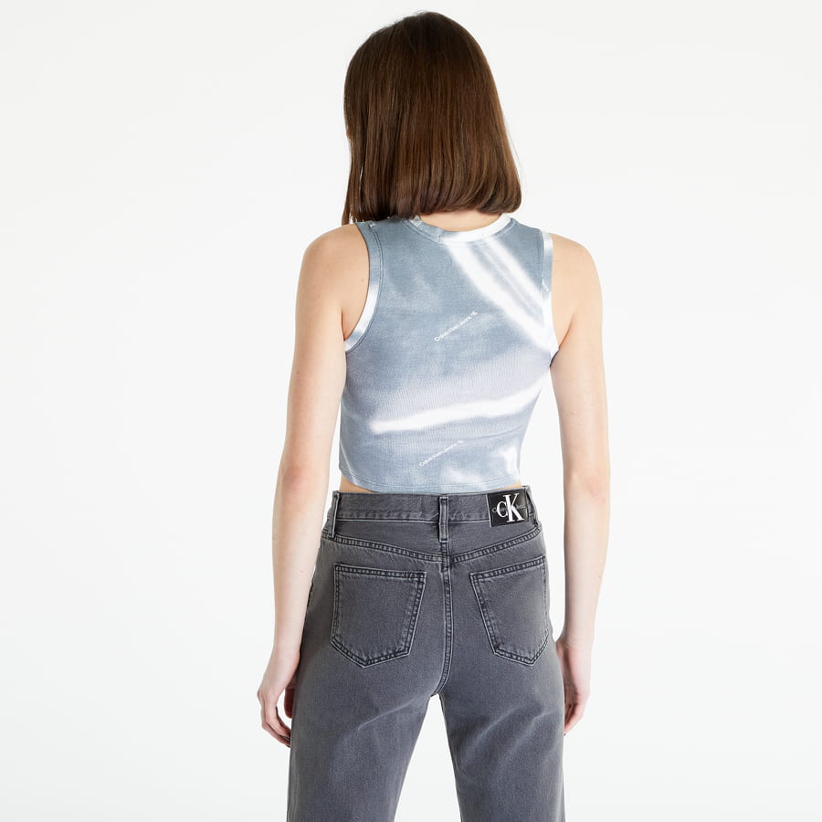 Съкратен топ CALVIN KLEIN Motion Blur Aop Rib Tank Top Сиво | J20J220728 0IM, 1