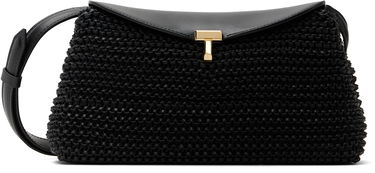Чанта през рамо TOTEME TOTEME T-Lock Woven Leather Clutch Bag Черно | 252-WAL950-LE0134, 0