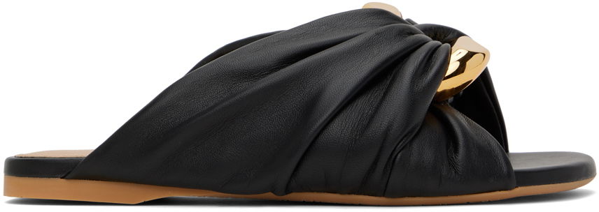 Грижа за обувките JW Anderson JW Anderson Corner Leather Sandals Черно | ANW42061A, 0