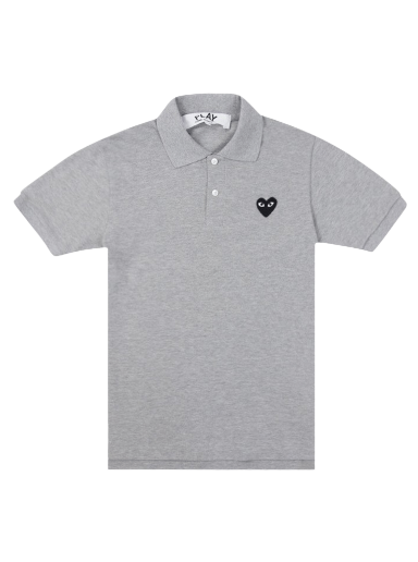 Поло тениска Comme des Garçons PLAY Black Emblem Polo Shirt Сиво | AZ T078 051 1