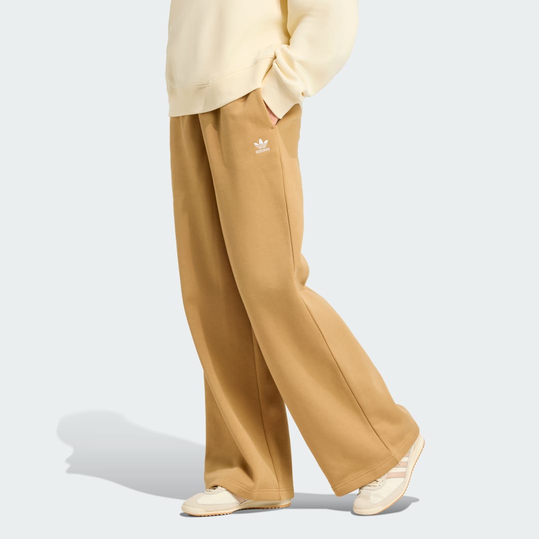Спортни панталони adidas Performance Essentials Wide Leg Fleece Pants Кафяво | JX7734, 0