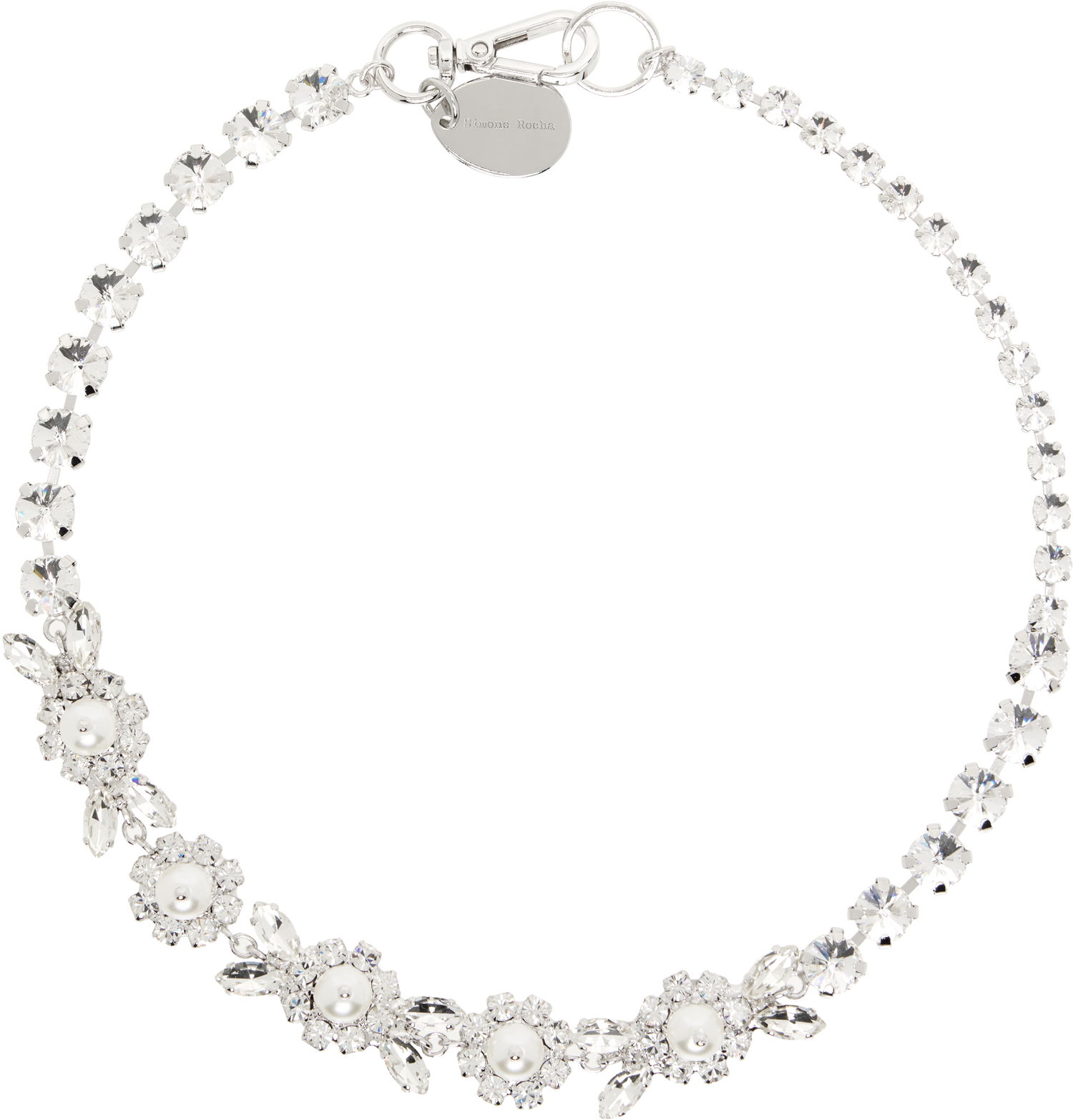 Колие Simone Rocha Simone Rocha Pearl & Crystal Daisy Floret Necklace Металик | NKS84 0906, 0