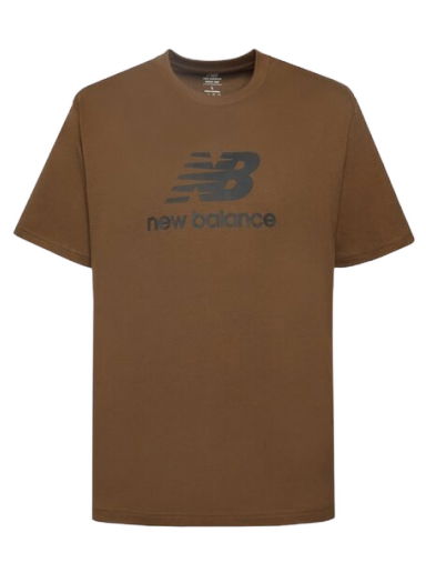 Тениска New Balance S/s Essentials Stacked Кафяво | MT31541DHE