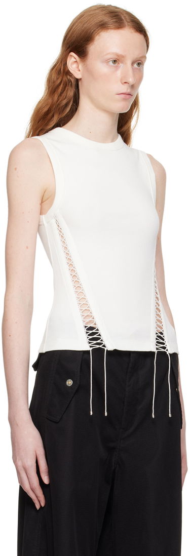 Потник Dion Lee Dion Lee Picot Lace Tank Top Черно | C3149P23, 4