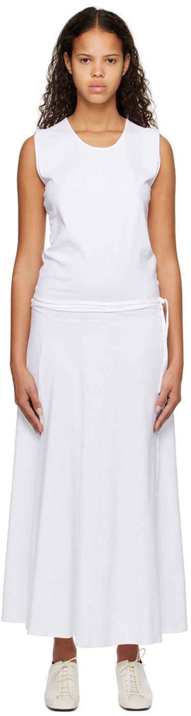 Pокля LEMAIRE Lemaire Belted Midi Dress Бяло | DR1012 LJ054, 0