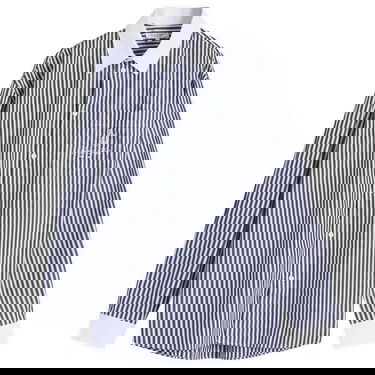 Риза Sporty & Rich Sporty & Rich Vendome Oversized Striped Shirt, Size Large Синьо | SI019511205ST41-WHT, 1