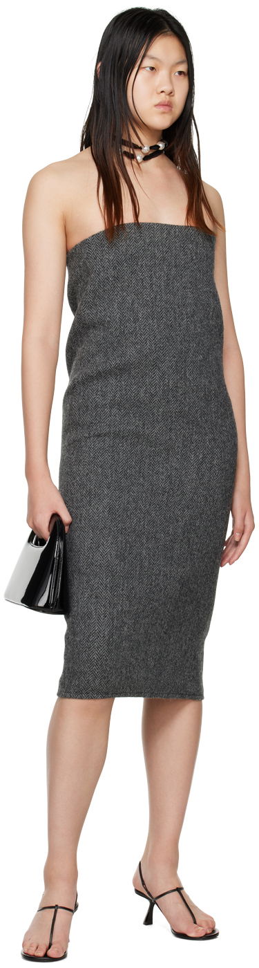 Pокля We11done We11done Women's Strapless Midi Dress Сиво | WD-OP3-22-194-W-GY, 3
