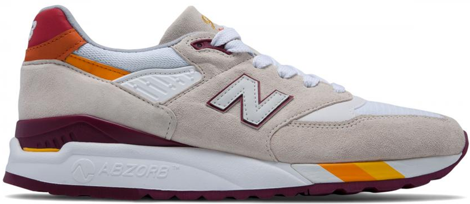 Кецове и обувки New Balance 998 "Coumarin Pack White Burgundy" Бяло | M998CST, 0