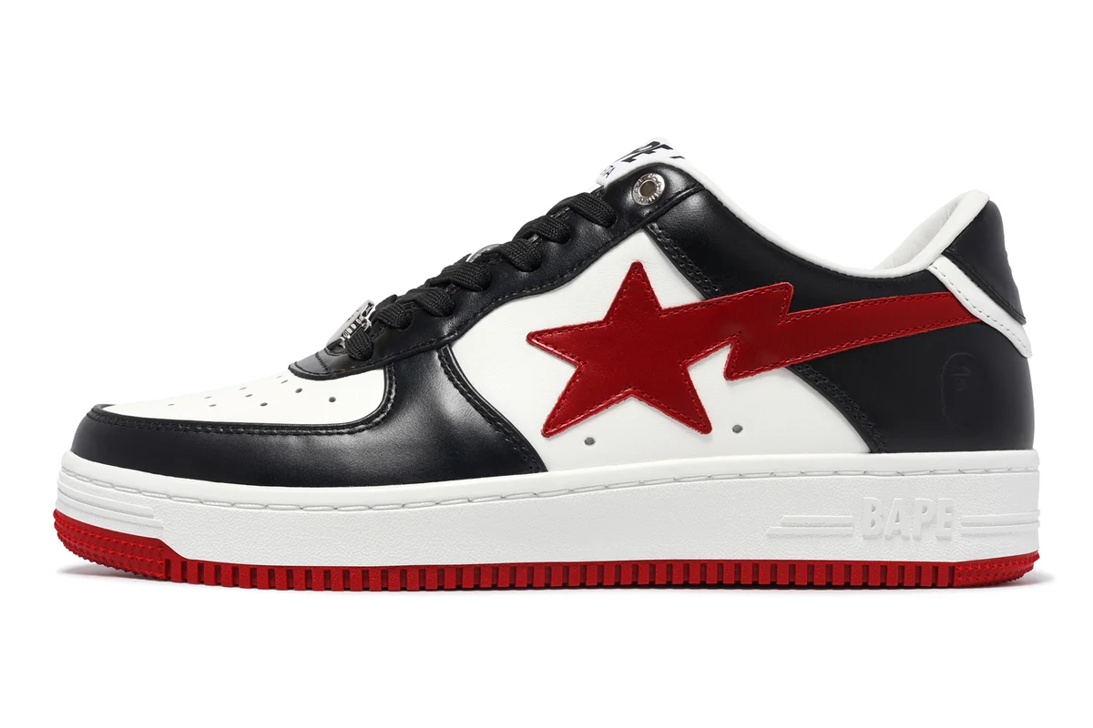 Кецове и обувки BAPE Bape Sta #3 Black/Red Черно | 0ZXSHM191303M, 1