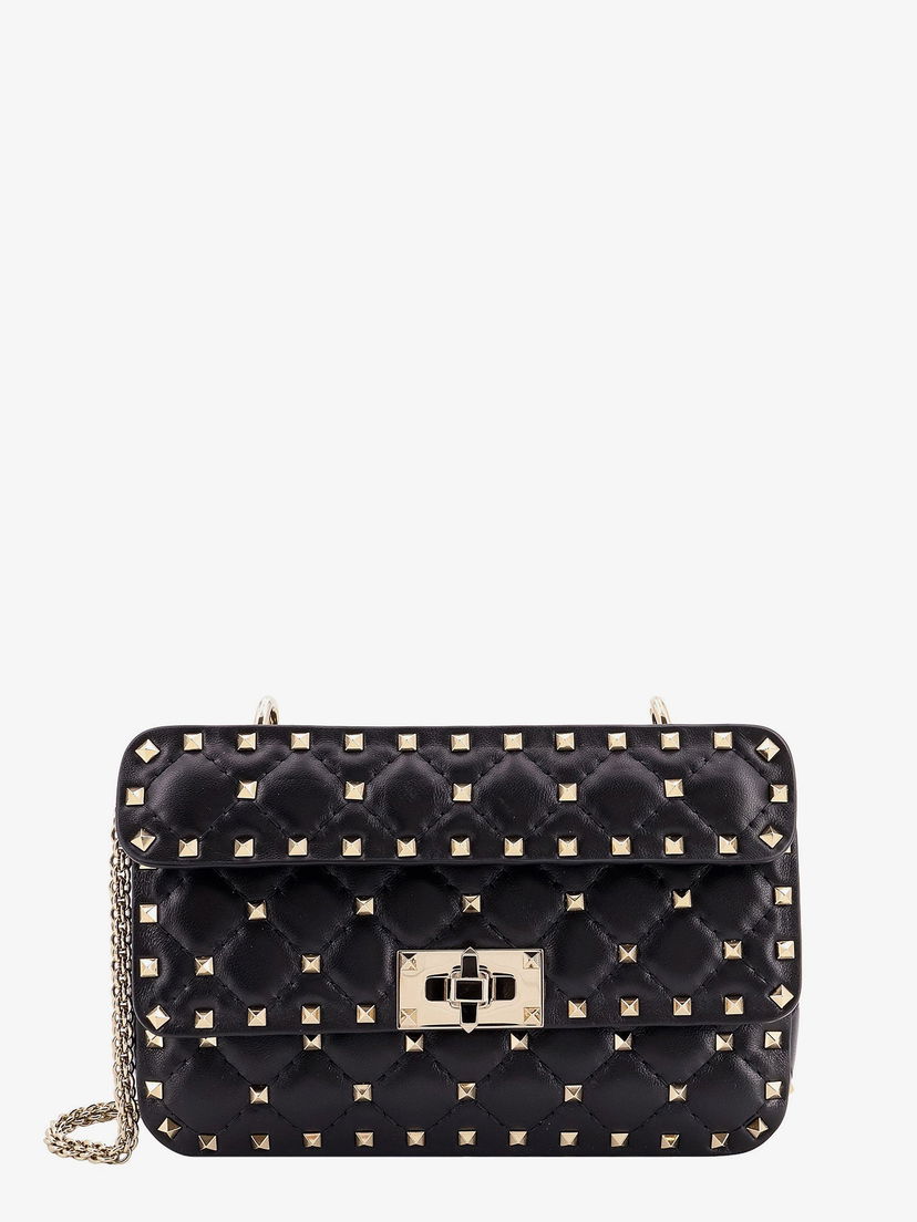 Чанта през рамо Valentino Spike Shoulder Bag Черно | 5W2B0123NAP0NO