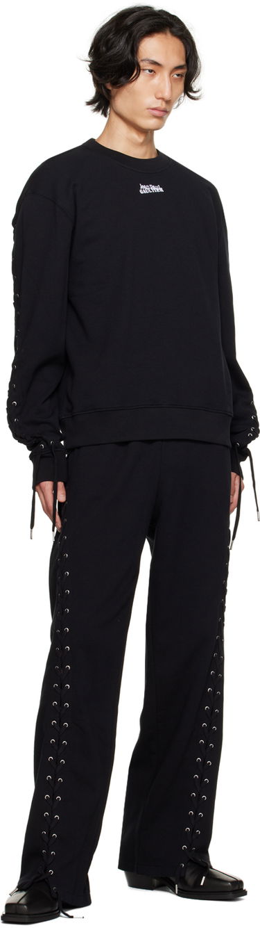 Суитчър Jean Paul Gaultier Gaultier The Lace-Up Sweatshirt Черно | 23/12-U-SW024B-J033-00, 3