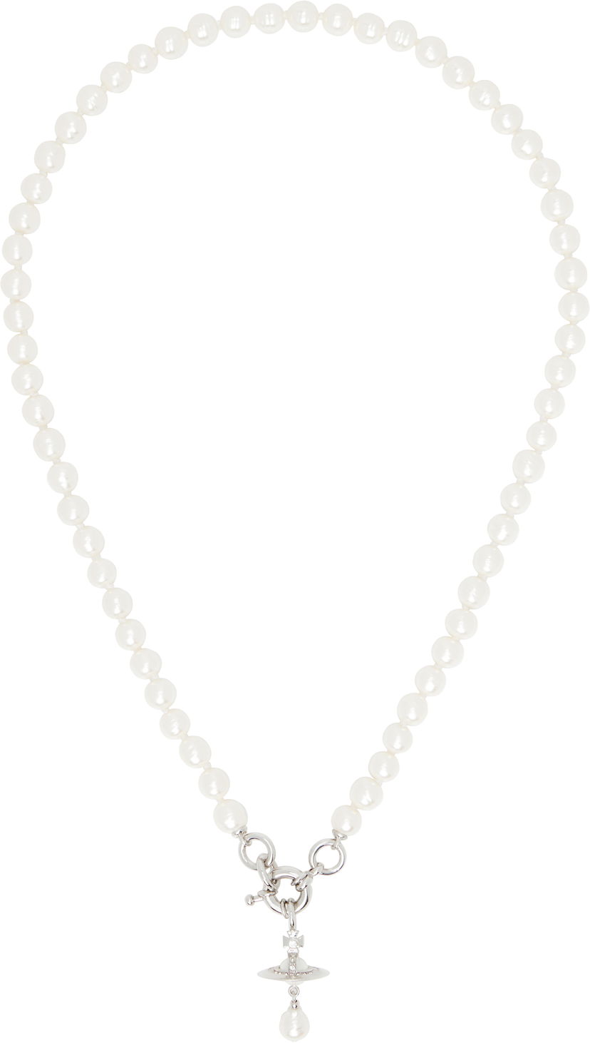 Колие Vivienne Westwood Vivienne Westwood Aleksa Pearl Necklace Бяло | 6301013F-02P543-