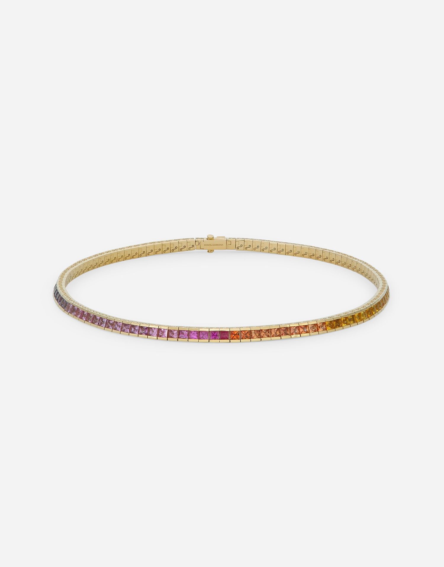 Гривна Dolce & Gabbana Yellow Gold 18kt Multicolor Sapphires Tennis Necklace Многоцветен | WNQA8GWMIX1ZOO00, 0