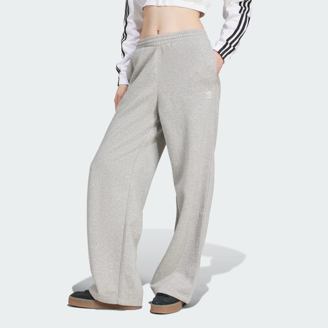 Спортни панталони adidas Performance Wide Leg Fleece Sweatpants Сиво | JN3028, 0