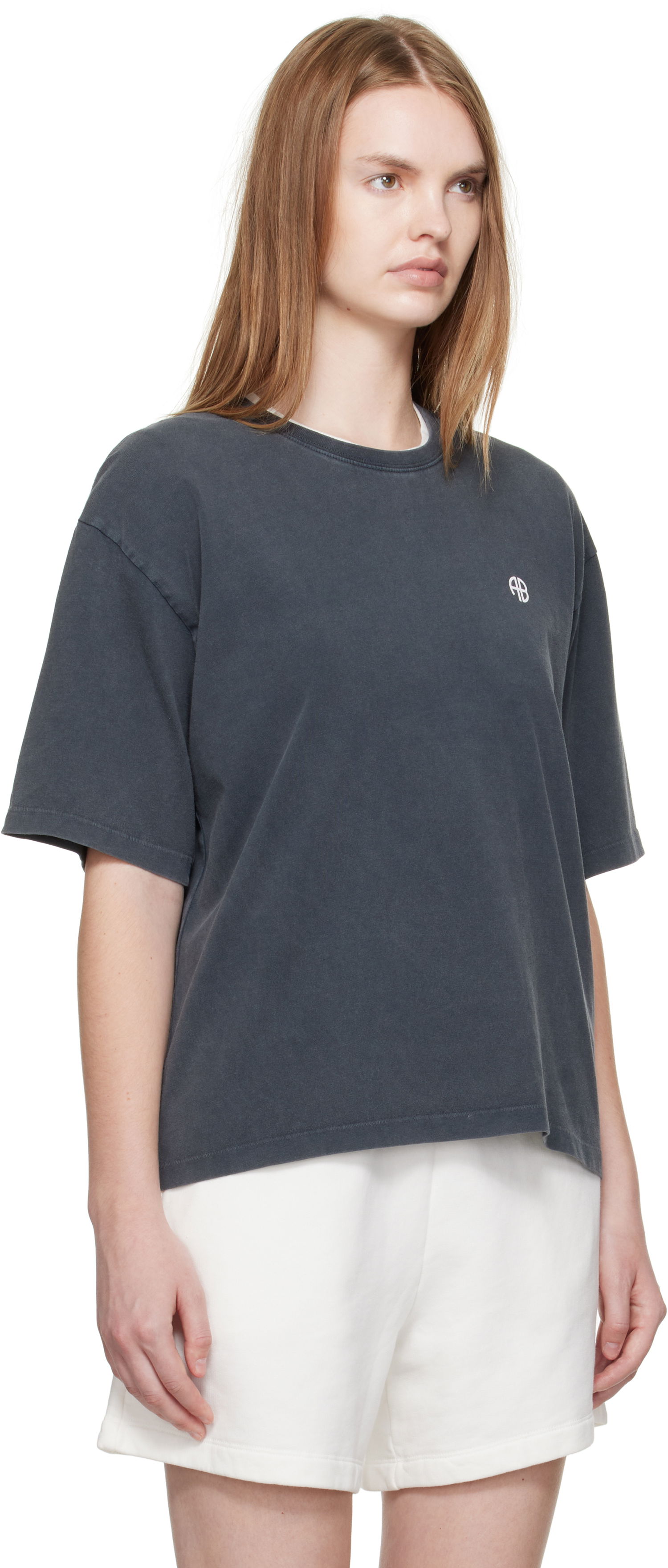 Тениска Anine Bing Anine Bing Rudy Empowerment T-Shirt Сиво | A-08-11068-WBL1, 1
