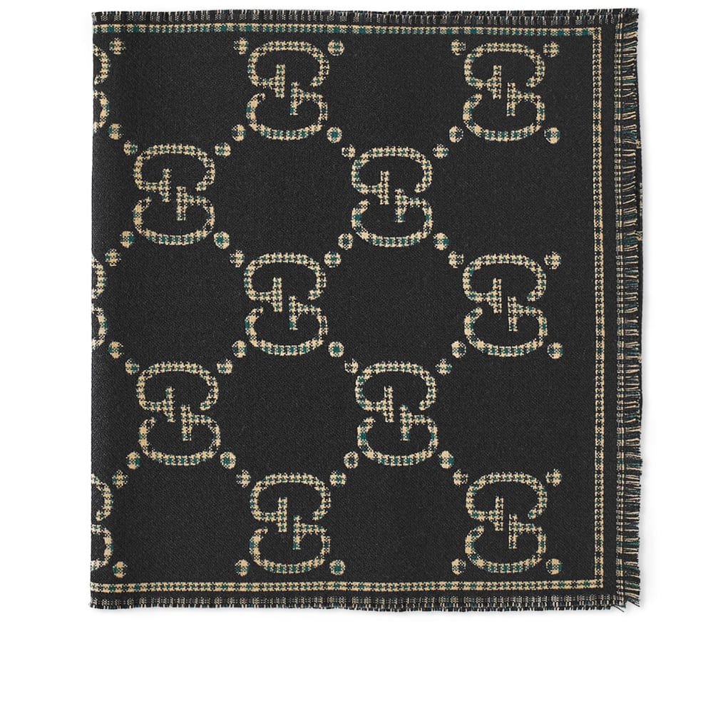 Шал Gucci GG Scarf Black Черно | 660025-4G386-1066, 0