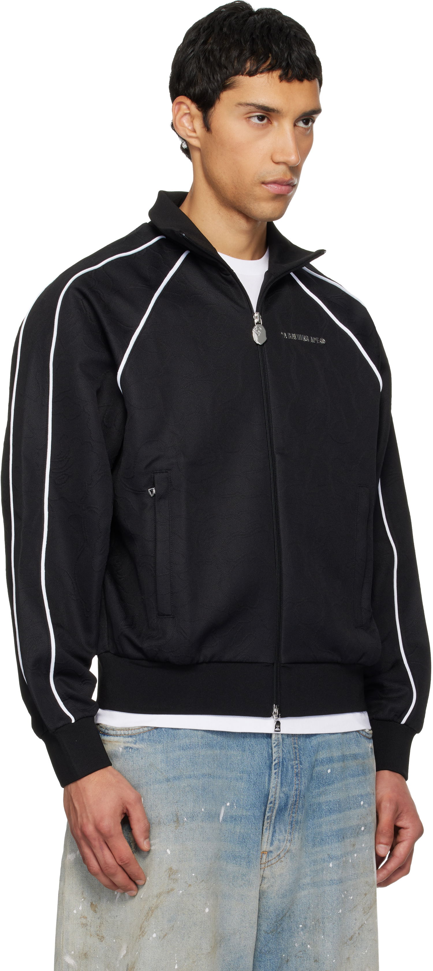 Яке BAPE Line Camo Metal Logo Track Jacket Черно | 001ZPL801317M, 1