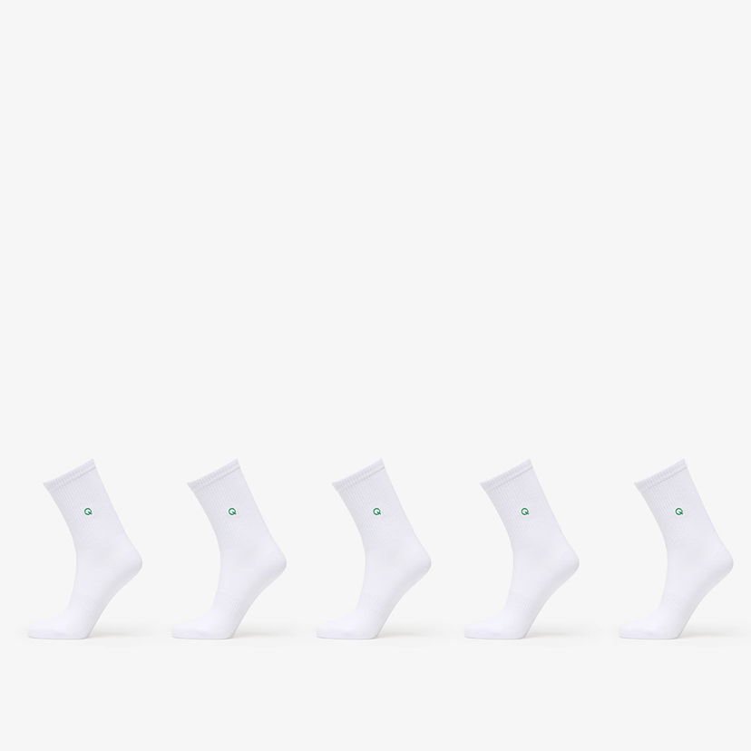 Чорапи Queens Essential Short Crew Socks 5-Pack Бяло | QNS_065