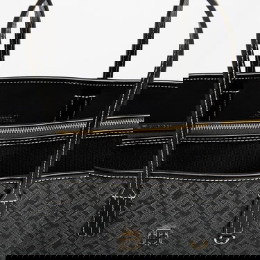 Голяма пазарска чанта Tommy Hilfiger Th Monoplay Leather Tote Черно | AW0AW17696 BDS, 2