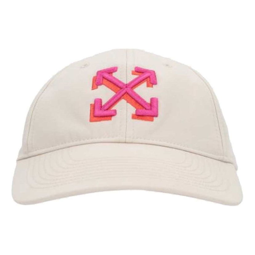 Шапка с козирка Off-White Off-White Arrow Embroidered Gabardine Baseball Cap Бежово | OWLB026S23FAB0010132
