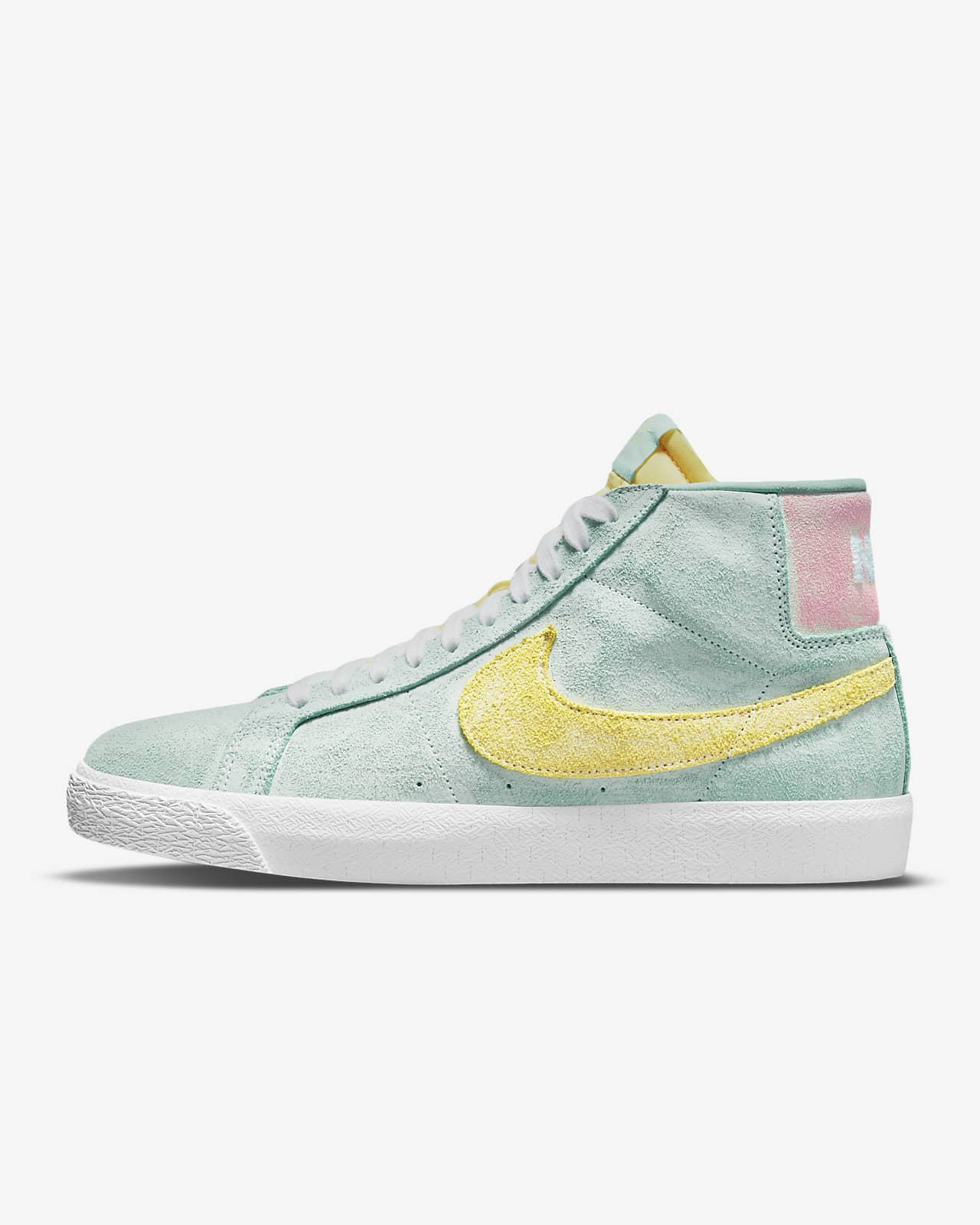 Кецове и обувки Nike SB Zoom Blazer Mid Premium SB "Light Dew Zitron" Зелено | DA1839-300, 0