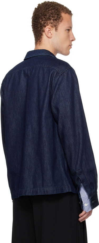 Риза Dries Van Noten Dries Van Noten Zip Denim Shirt Синьо | 252-020725-2381, 2