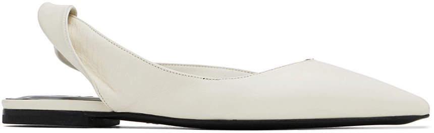 Грижа за обувките BY FAR BY FAR Yasha Slingback Flats Бяло | MWFFC024LL002WH020PL, 0