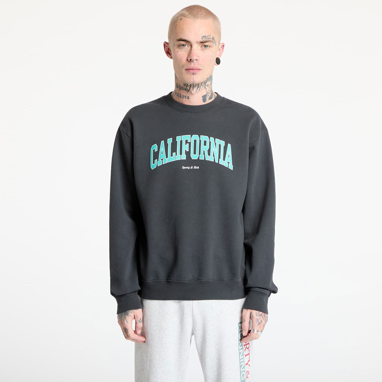 Пуловер Sporty & Rich Sporty & Rich California Crewneck Sweatshirt Черно | ST071514501BA02, 0