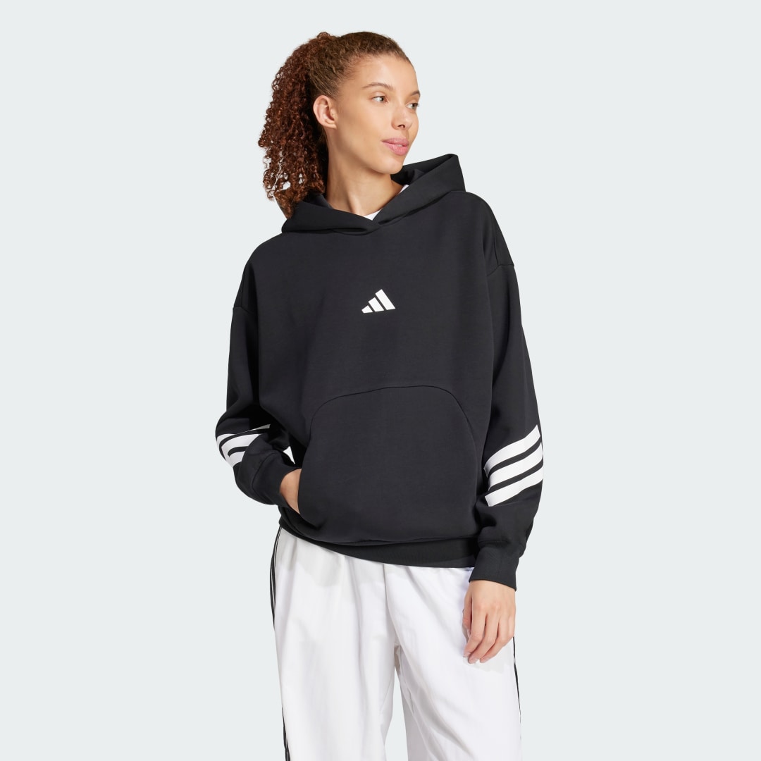 Суитчър adidas Performance Future Icons 3-Stripes Hoodie Черно | JC5426, 0