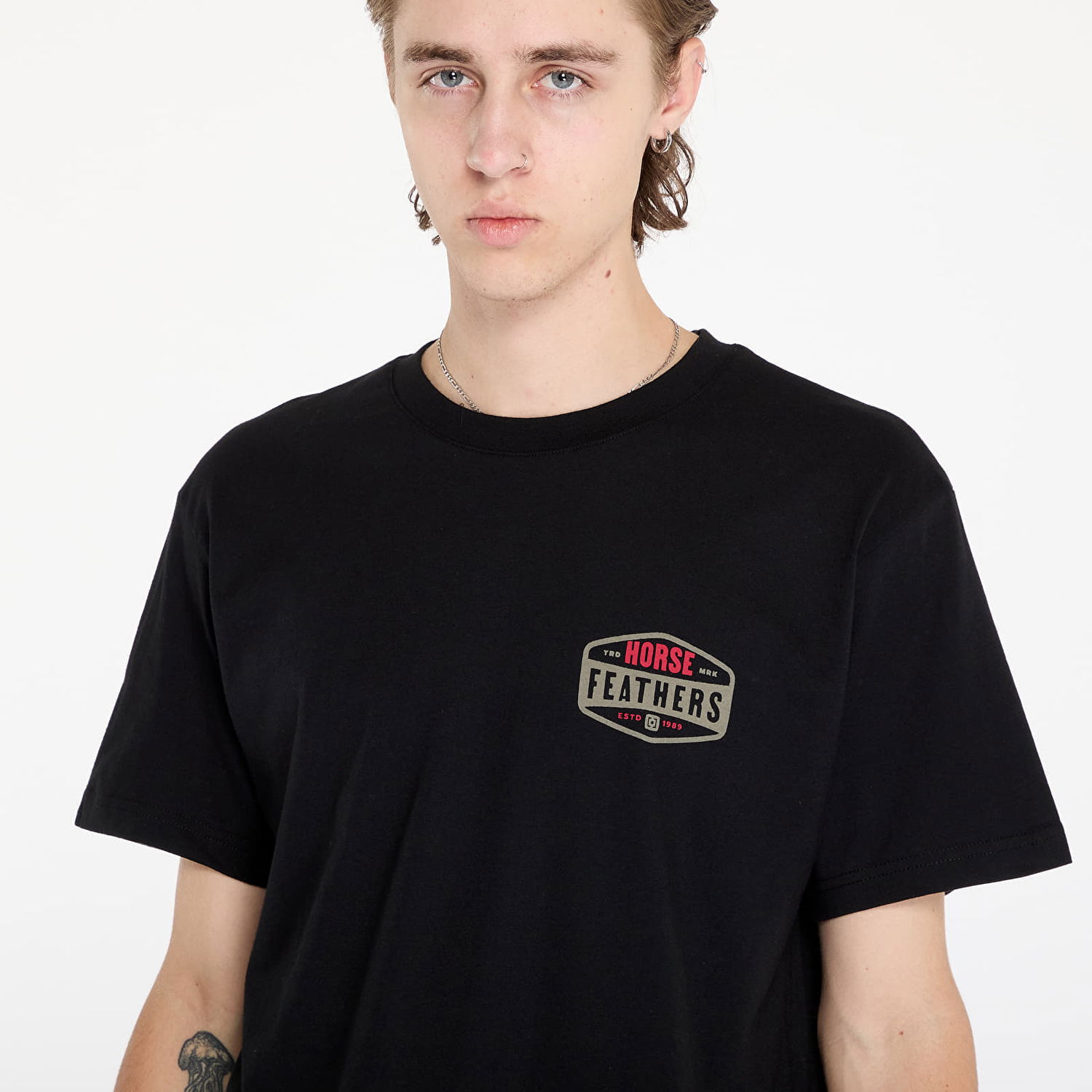 Тениска Horsefeathers Hexagon II T-Shirt Black M Черно | SM1367A, 1