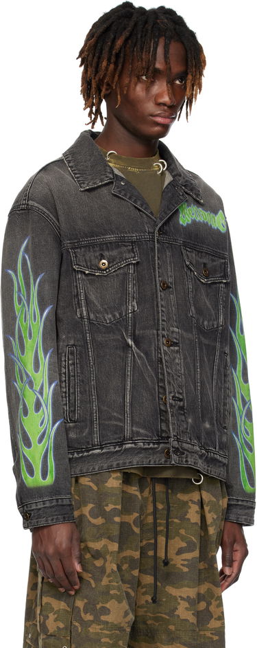Яке We11done We11done Blaze Logo Denim Jacket Черно | WD-DJ0-25-318-U-BK, 1