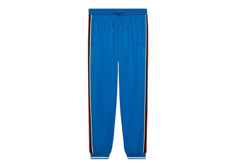 Панталони Gucci Technical Jersey Trackpants Blue Синьо | 698426 XJEES 4658