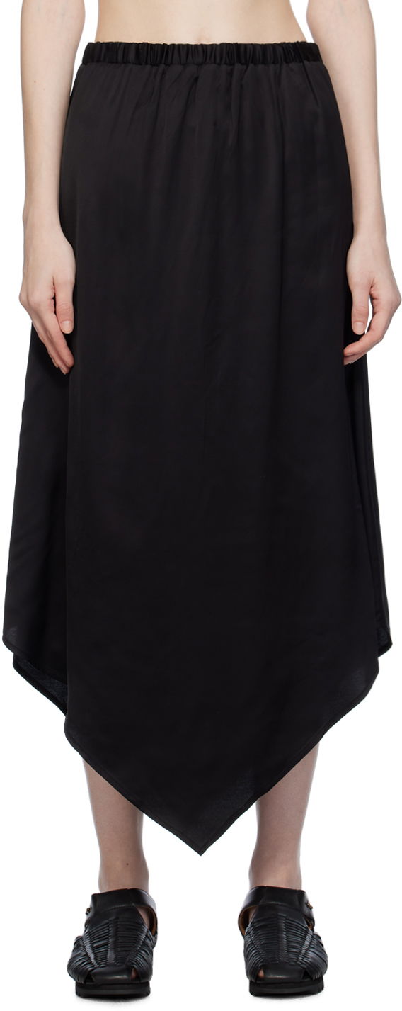 Пола Baserange Midi Asymmetrical Skirt Черно | SKCRA-VI-WI23, 0