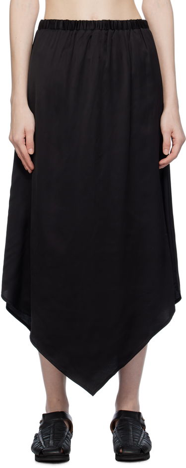 Пола Baserange Midi Asymmetrical Skirt Черно | SKCRA-VI-WI23, 0