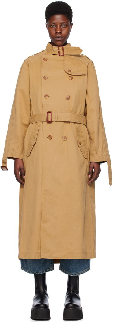 Тренчкот R13 R13 Pin-Buckle Trench Coat Бежово | R13WR240-R324B, 0