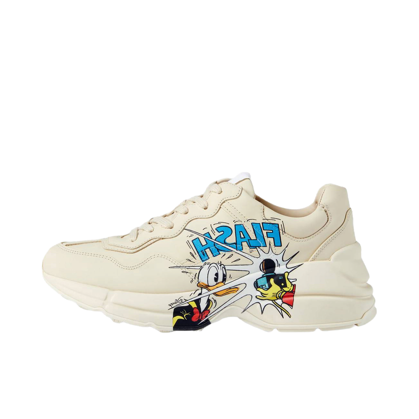 Кецове и обувки Gucci Rhyton x Disney Donald Duck (W) Бежово | 646506 DRW00 9522