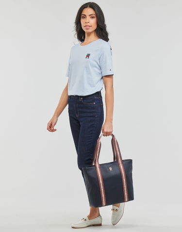 Тениска Tommy Hilfiger T shirt REG MONOGRAM EMB C-NK SS Синьо | WW0WW37433-C1O, 1