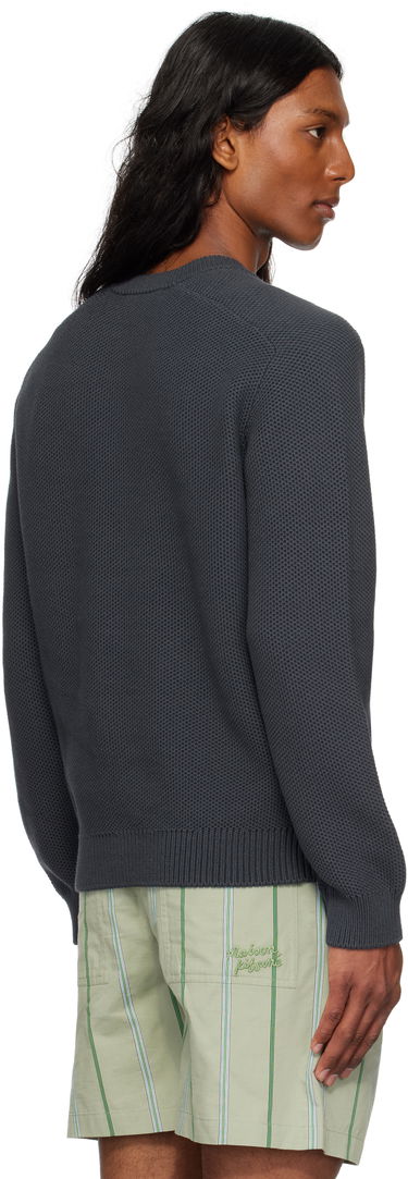 Пуловер MAISON KITSUNÉ Kitsuné Varsity Embroidered Mesh Sweater Сиво | OM00808KT1137, 2